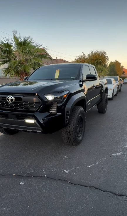Black Toyota Tacoma with tint